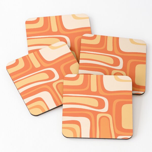 Item preview, Palm Springs Mid Century Modern Abstract Pattern in Bright Orange Tangerine Tones designed and sold by kierkegaard.