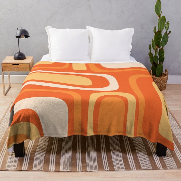 Item preview, Palm Springs Mid Century Modern Abstract Pattern in Bright Orange Tangerine Tones designed and sold by kierkegaard.