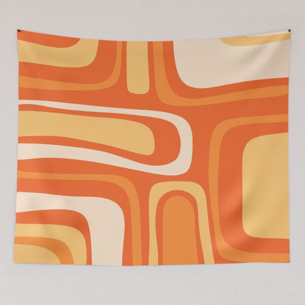 Item preview, Palm Springs Mid Century Modern Abstract Pattern in Bright Orange Tangerine Tones designed and sold by kierkegaard.
