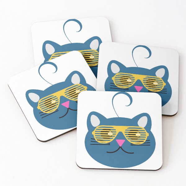 Item preview, cute cat with red nose and shutter glasses designed and sold by Smileycreation.