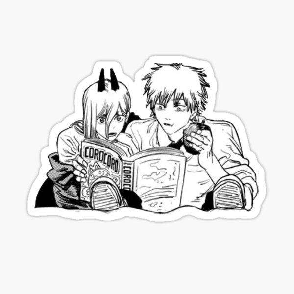 chainsaw man - denji and power Sticker