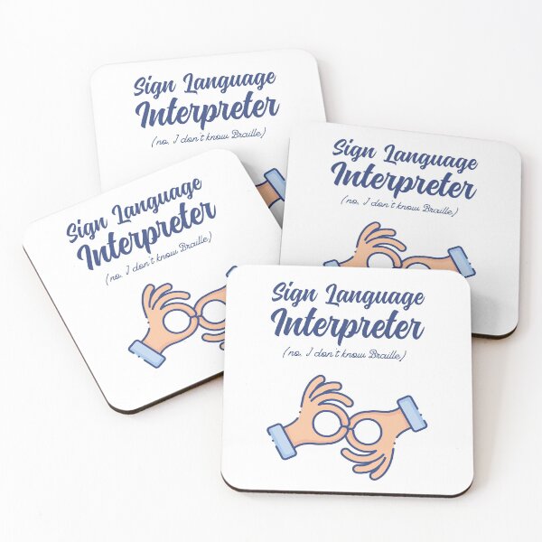 Item preview, Sign Language Interpreter (no, I don’t know Braille) Funny T-Shirt designed and sold by Hunter-Designs.