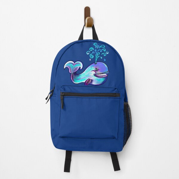 Item preview, Cute humpback whale spraying water into the air. Playful whale designed and sold by Artonmytee.