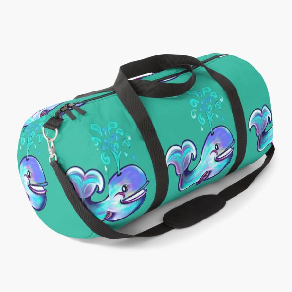 Item preview, Cute humpback whale spraying water into the air. Playful whale designed and sold by Artonmytee.