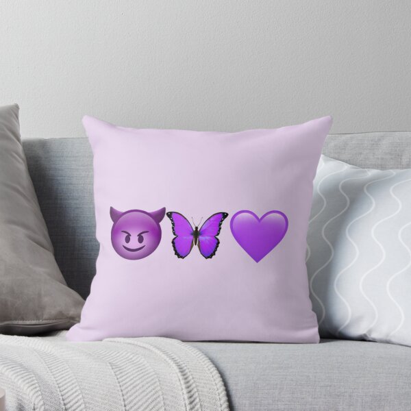 Item preview, Devil Butterfly Heart Purple Emoji | HappyFaceCo designed and sold by HappyFaceCo.