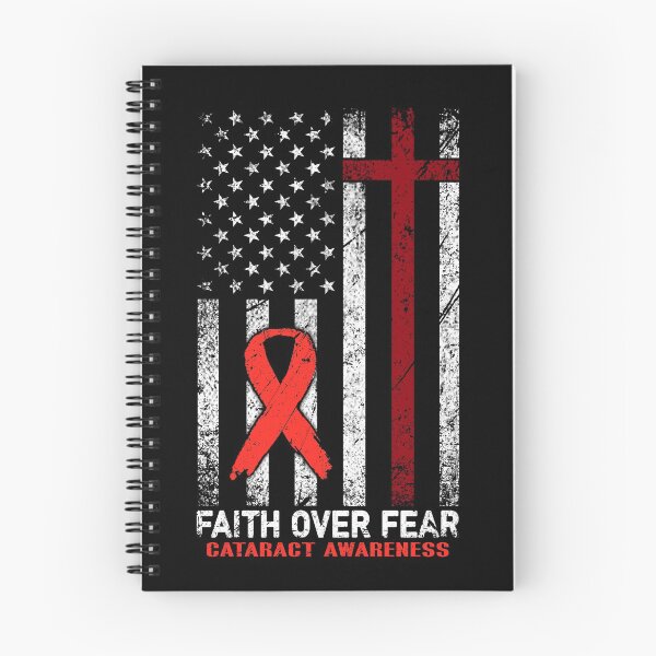 Item preview, Christian Distressed USA Flag Cross Faith Over Fears Cataract Awareness designed and sold by Brad-FI.