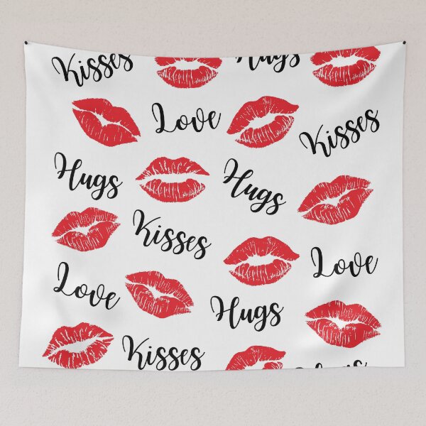 Item preview, Love, Hugs & Kisses - With Red Lipstick stain designed and sold by Eranthe Bernardo.