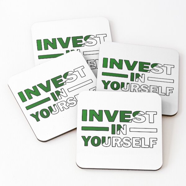 Item preview, Invest In Yourself - Green White designed and sold by InventorsCave.