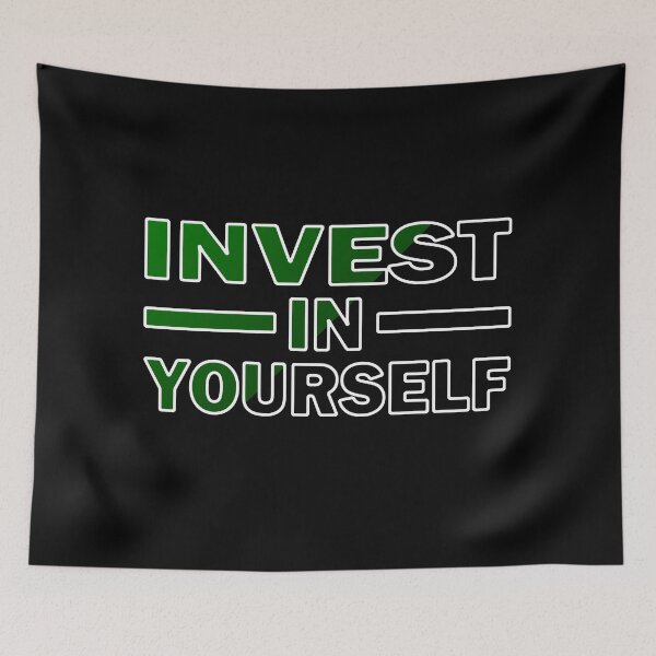 Item preview, Invest In Yourself - Green Black designed and sold by InventorsCave.