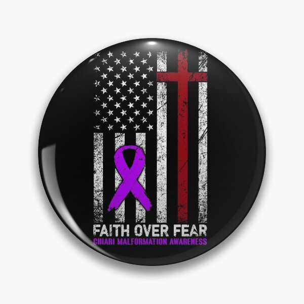 Item preview, Christian Distressed USA Flag Cross Faith Over Fears Chiari Malformation Awareness designed and sold by Brad-FI.