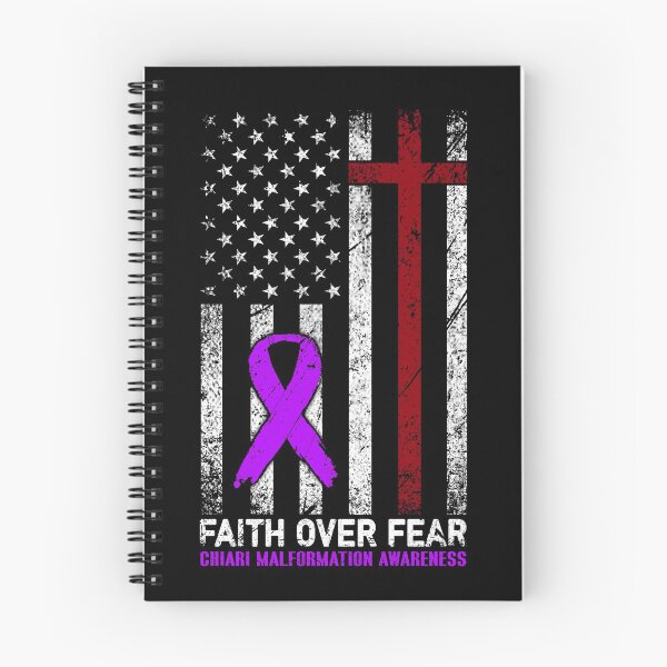 Item preview, Christian Distressed USA Flag Cross Faith Over Fears Chiari Malformation Awareness designed and sold by Brad-FI.