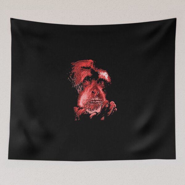 Item preview, Monkey face thoughtful animal head graphic designed and sold by brunsch-print.