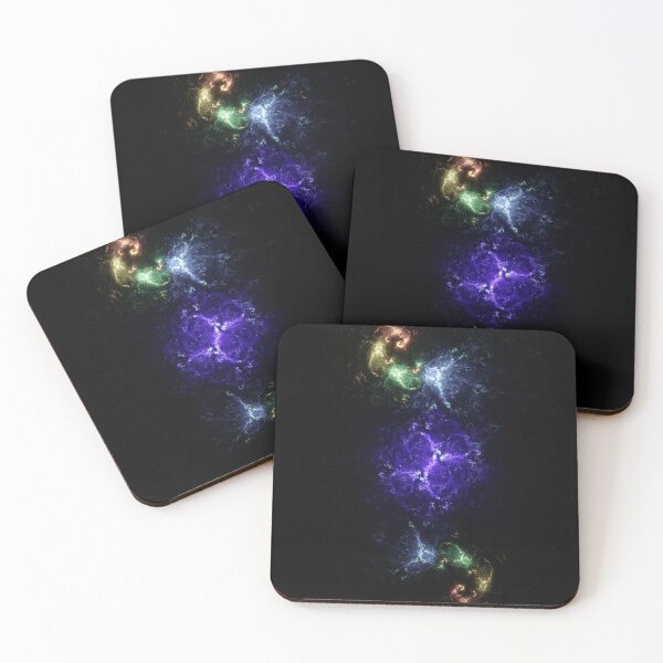 Item preview, Beautiful Abstract Pattern Of Colored Smooth Lines On A Black Background designed and sold by tatkhagata.