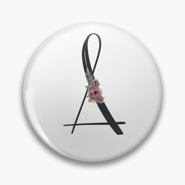 Item preview, Monogram A with Watercolored Flowers designed and sold by artbynicki.