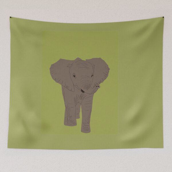 Item preview, Minimalist Baby Elephant Illustration  designed and sold by Janie-O.
