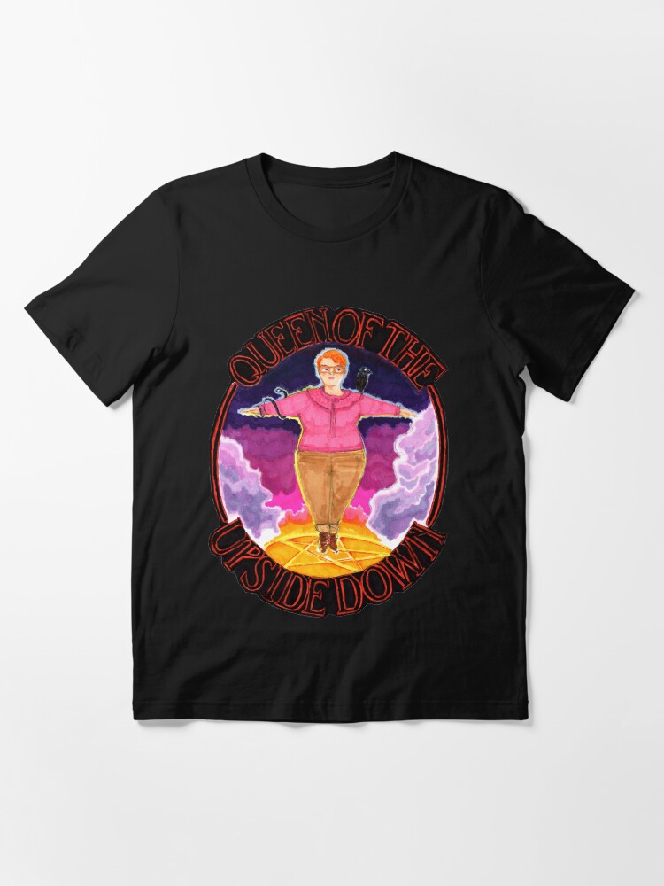 Alternate view of Barb Queen of The Upside Down Stranger Things Black Outline Essential T-Shirt