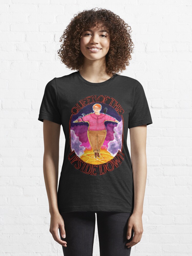 Alternate view of Barb Queen of The Upside Down Stranger Things Black Outline Essential T-Shirt