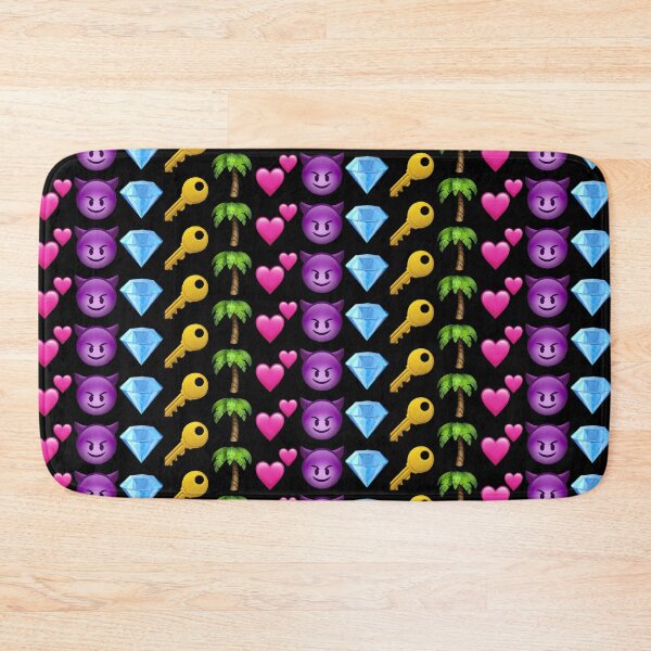 Item preview, Colorful Emoji Pattern | HappyFaceCo | Black designed and sold by HappyFaceCo.