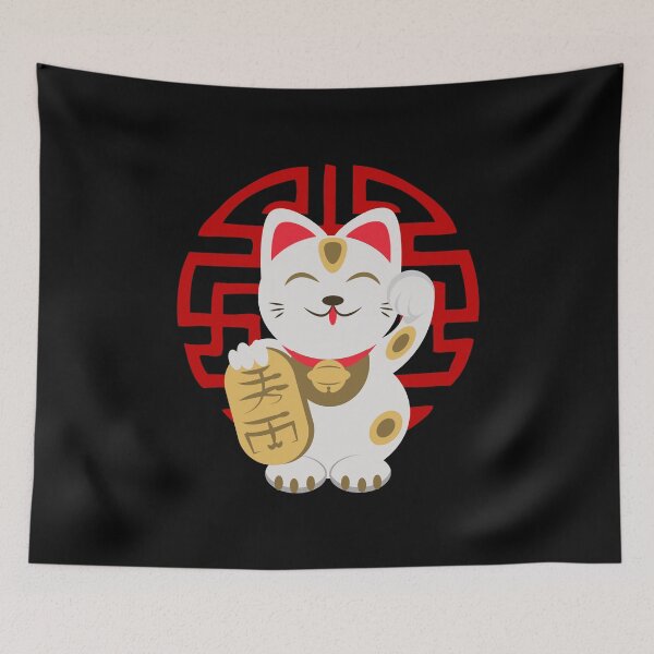Item preview, Maneki-neko Good Luck Japan T-Shirt Cool Design Tee designed and sold by LJ4EVER.