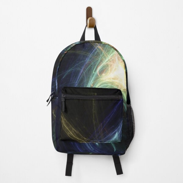 Item preview, Beautiful Abstract Pattern Of Colored Smooth Lines On A Black Background designed and sold by tatkhagata.