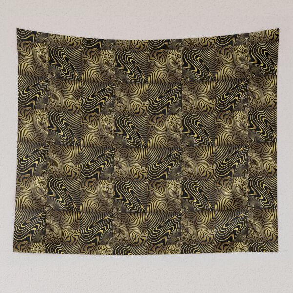 Item preview, gold marble on black pattern designed and sold by cutecrazytshirt.