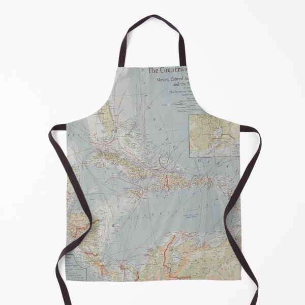 Item preview, Old Caribbean Map (1922) Vintage West Indies Atlas designed and sold by BravuraMedia.