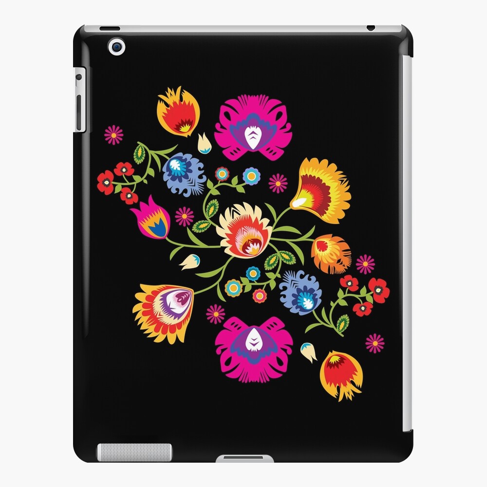 Beautiful Folklore Composition with pink flower iPad Case & Skin