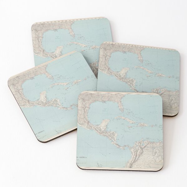 Item preview, Old Caribbean Map (1961) Vintage West Indies Atlas designed and sold by BravuraMedia.