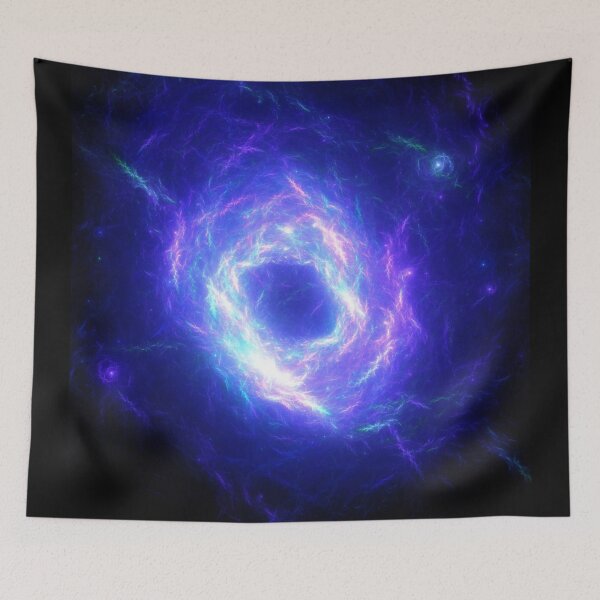 Item preview, Beautiful Abstract Pattern Of Colored Smooth Lines On A Black Background designed and sold by tatkhagata.