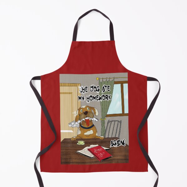 Item preview, The dog ate my homework again! funny school student excuse designed and sold by SolidEarthArt.