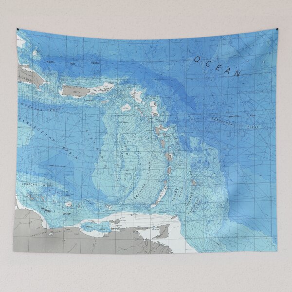 Item preview, Caribbean Map (1981) Vintage West Indies Atlas designed and sold by BravuraMedia.