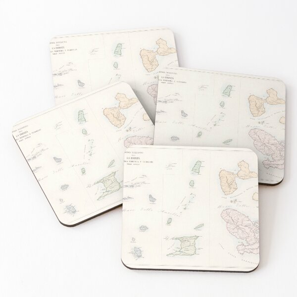 Item preview, Old Caribbean Map (1859) Vintage West Indies Islands Atlas designed and sold by BravuraMedia.