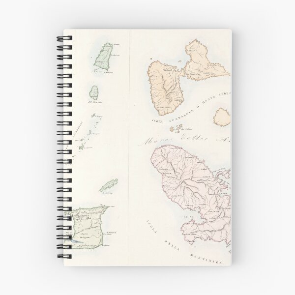 Item preview, Old Caribbean Map (1859) Vintage West Indies Islands Atlas designed and sold by BravuraMedia.