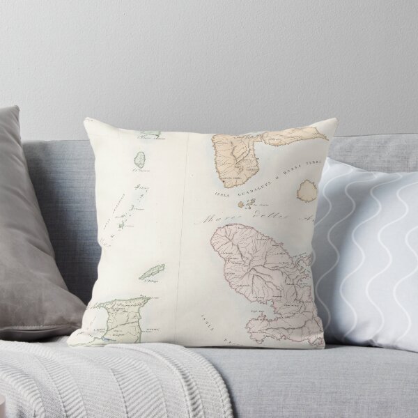 Item preview, Old Caribbean Map (1859) Vintage West Indies Islands Atlas designed and sold by BravuraMedia.