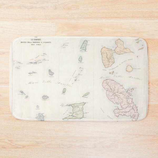 Item preview, Old Caribbean Map (1859) Vintage West Indies Islands Atlas designed and sold by BravuraMedia.