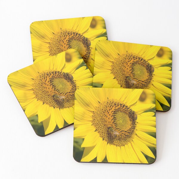 Item preview, Sunflower with two bees designed and sold by amzani.