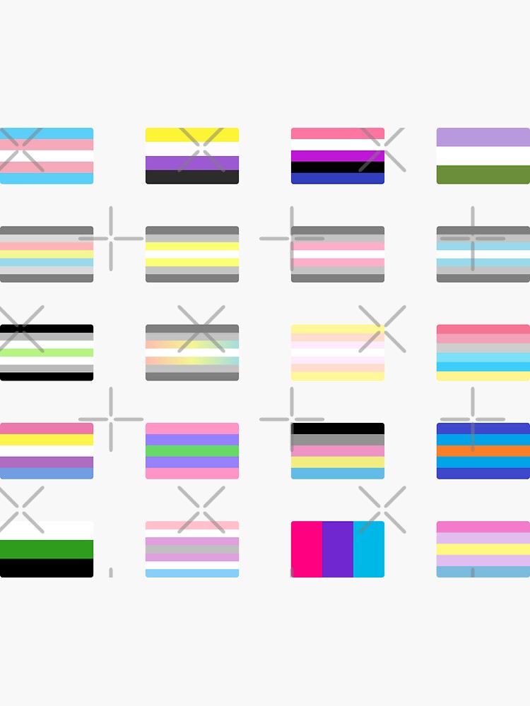 Non Binary Pride Flags Sticker Pack Sticker By Blurrylester Redbubble