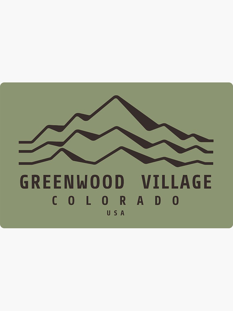 "Greenwood Village, Colorado Mountain Green" Sticker for Sale by IWas