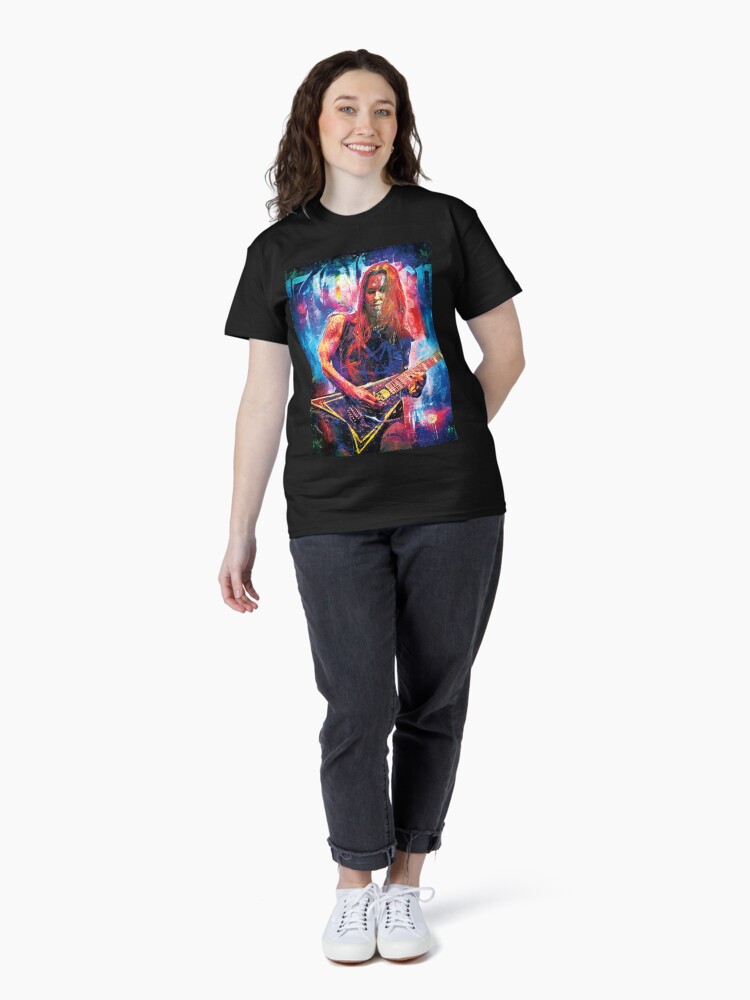 Thumbnail 4 of 7, Classic T-Shirt, Children Of Bodom’s Alexi Laiho frontman tribute art designed and sold by elhubert.