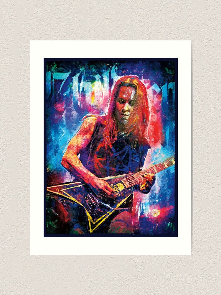 Rock legend  art poster print Alexi Laiho of Children Of Bodom art print