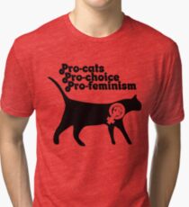 Pro Katzen Pro Choice Pro Feminismus Vintage T-Shirt