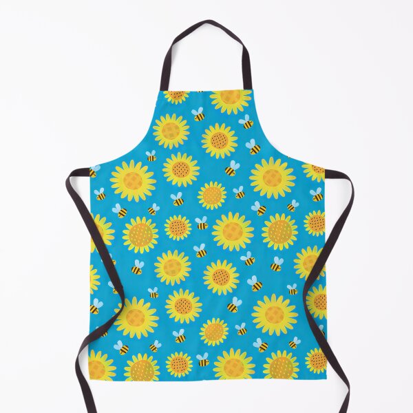 Item preview, Sunflower Pattern with Cute Bees, Sunflower Seamless Pattern, Sunflower Pattern Design designed and sold by graphic-genie.