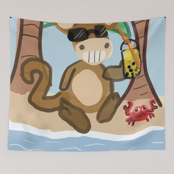 Item preview, Beach Monkey  designed and sold by QueenBubbleshop.