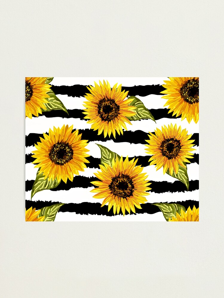 Sunflower Pattern, Sunflower Seamless Pattern, Sunflower Pattern Design