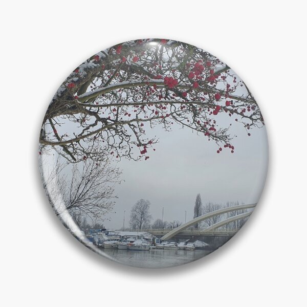 Item preview, A Pretty Snowy Riverside Scene designed and sold by MarkGoughImages.