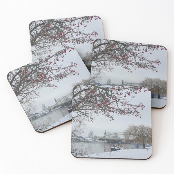 Item preview, A Pretty Snowy Riverside Scene designed and sold by MarkGoughImages.