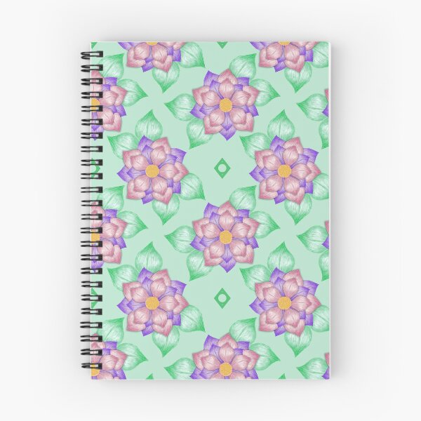 Item preview, Pink and,Purple Flowers on Mint Green Background designed and sold by Giftables.