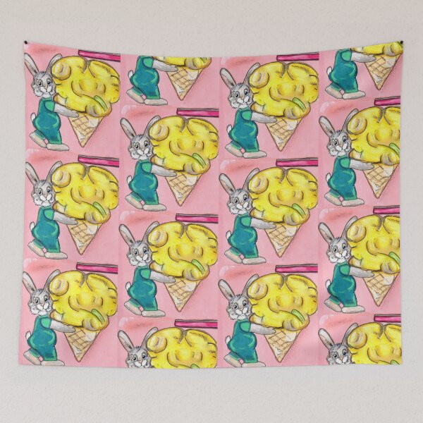 Item preview, Icecream Shop Bunny designed and sold by YollieBeeArt.