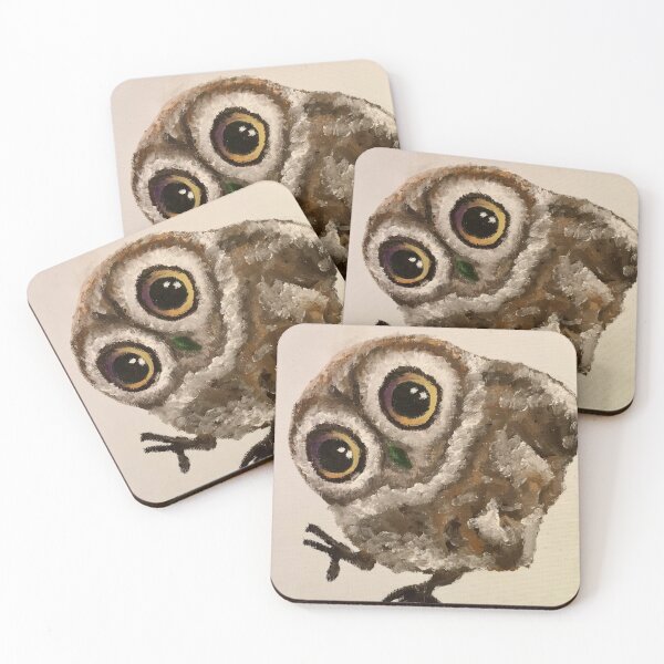 Item preview, Wide Eyed Owl in Oil designed and sold by Art-by-AC.