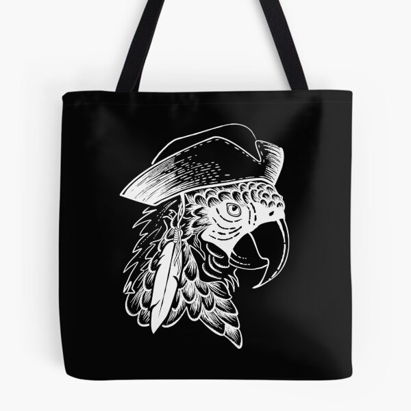 Item preview, Pirate Parrot Woodcut Style - No Text designed and sold by Luckiduck.
